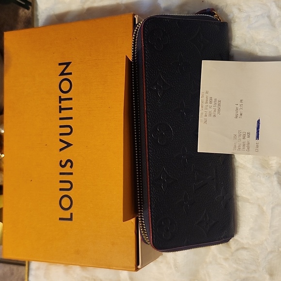 Louis Vuitton Blue Embossed Wallet